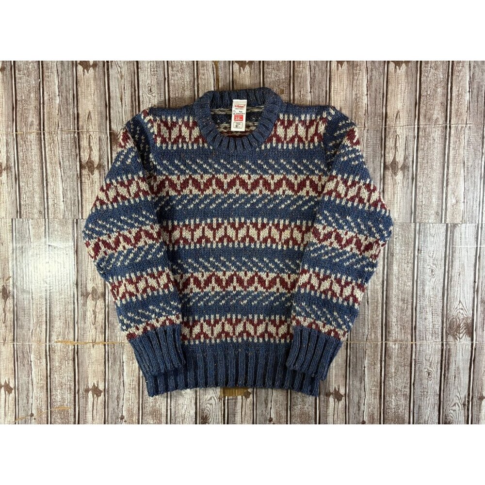 St Michael 100% Wool Cable Knit Fisherman Sweater sz 38 US M Made in UK vintage